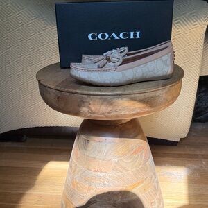 Coach Tan Patterned Loafers